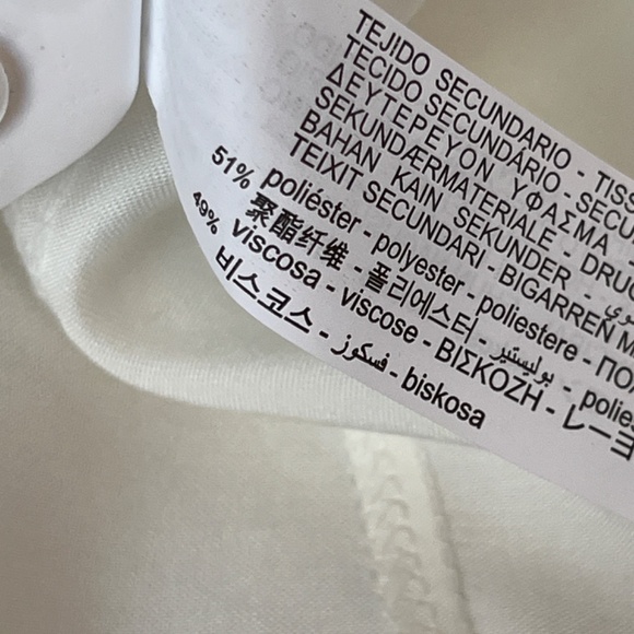 Zara ivory white (S) high-neck, long-sleeve, silky satin tunic, BNWOT. - Picture 14 of 15